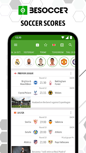 BeSoccer screenshot