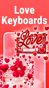 Love keyboard themes screenshot