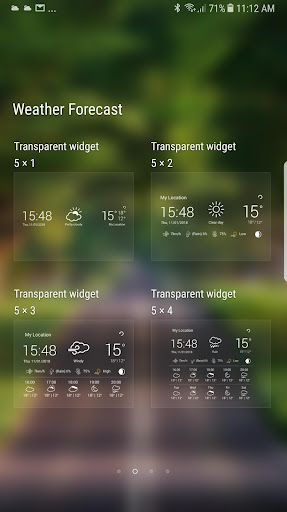 Weather app screenshot