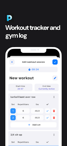 Pumped Workout Tracker Gym Log screenshot