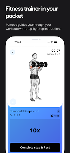 Pumped Workout Tracker Gym Log screenshot