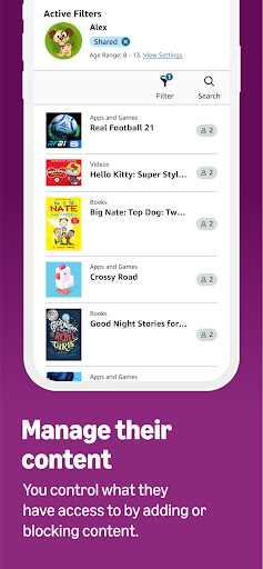 Amazon Kids+ Parent Dashboard screenshot