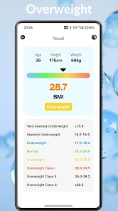 Body BMI screenshot