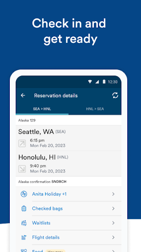 Alaska Airlines screenshot