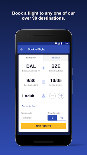 Southwest Airlines screenshot