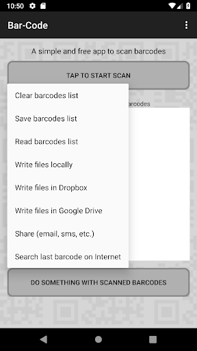 Bar-Code reader screenshot