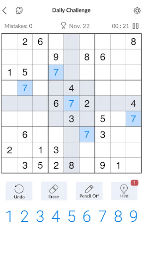 Sudoku screenshot
