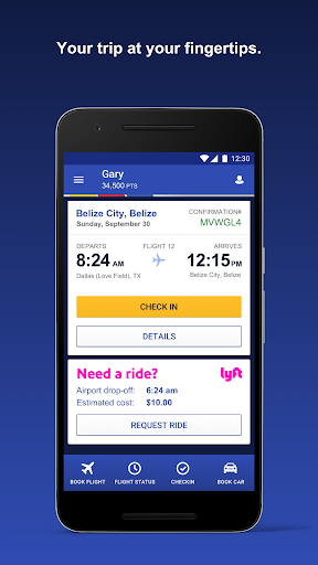 Southwest Airlines screenshot