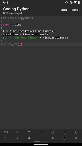 Coding Python screenshot