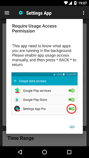 Settings App screenshot